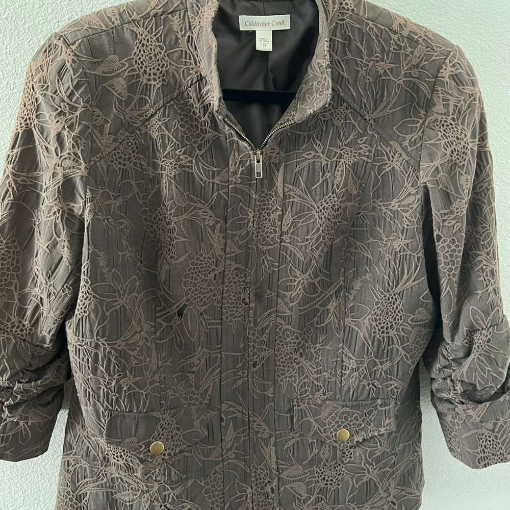 Coldwater Creek Brown Blazer Jacket